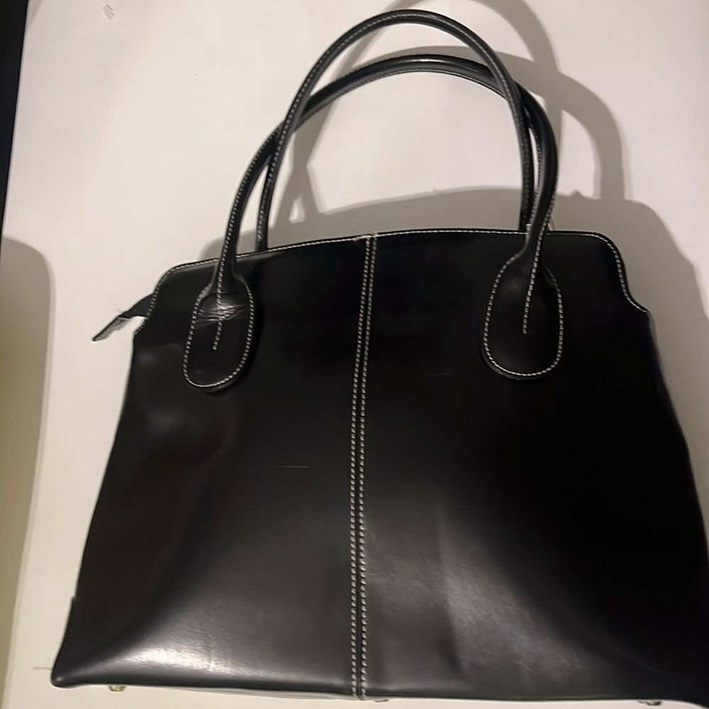 Chris Lancelot  made in France beautiful black leather bag